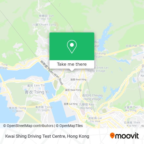 Kwai Shing Driving Test Centre map