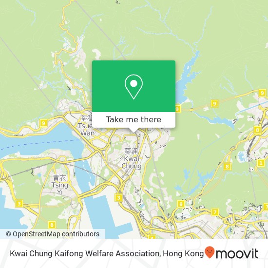 Kwai Chung Kaifong Welfare Association map