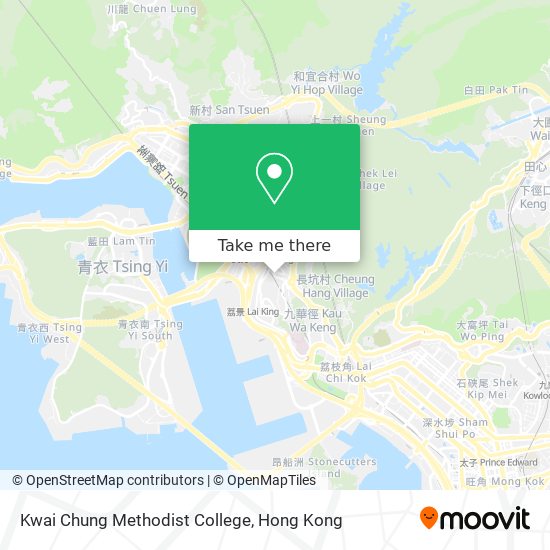 Kwai Chung Methodist College map