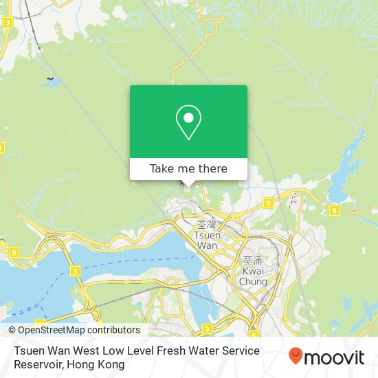 Tsuen Wan West Low Level Fresh Water Service Reservoir map