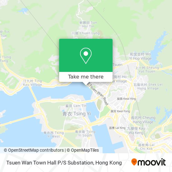 Tsuen Wan Town Hall P / S Substation map