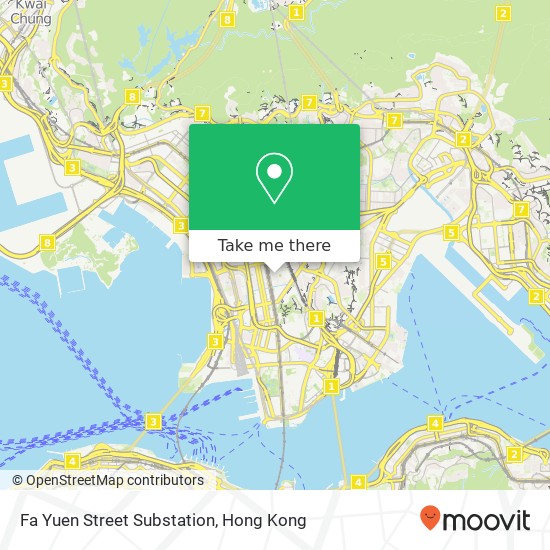 Fa Yuen Street Substation map