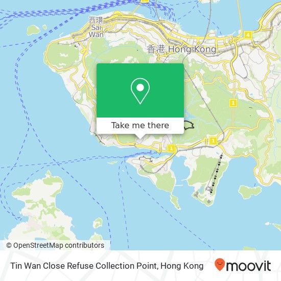 Tin Wan Close Refuse Collection Point map