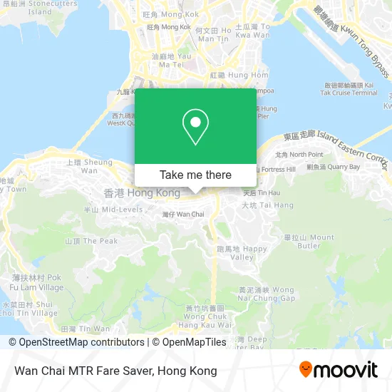 Wan Chai MTR Fare Saver map