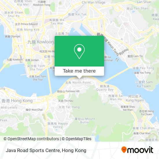 Java Road Sports Centre map