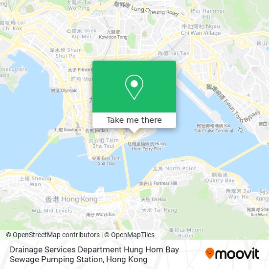 Drainage Services Department Hung Hom Bay Sewage Pumping Station map