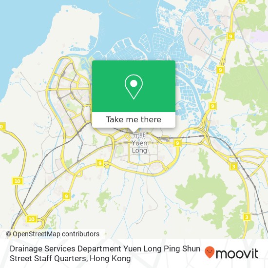 Drainage Services Department Yuen Long Ping Shun Street Staff Quarters map