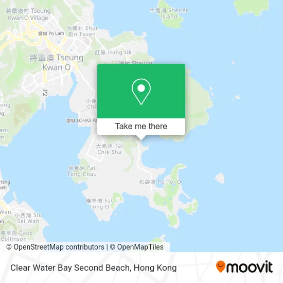 Clear Water Bay Second Beach map