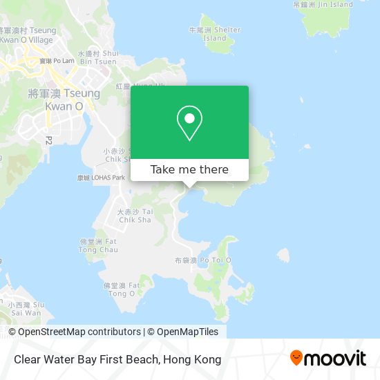 Clear Water Bay First Beach map