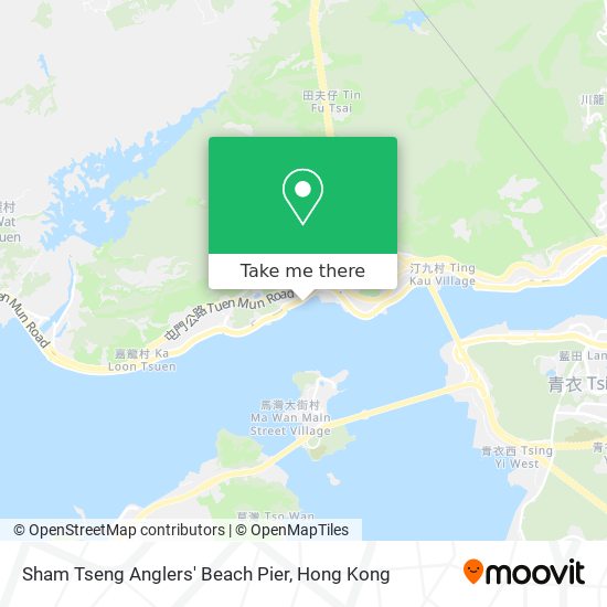 Sham Tseng Anglers' Beach Pier map