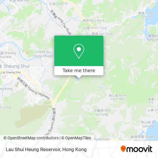 Lau Shui Heung Reservoir map