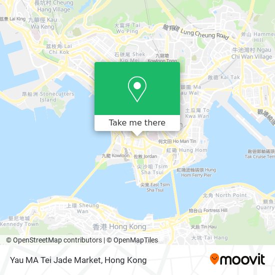 Yau MA Tei Jade Market地圖