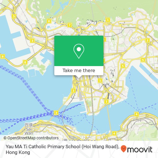 Yau MA Ti Catholic Primary School (Hoi Wang Road) map