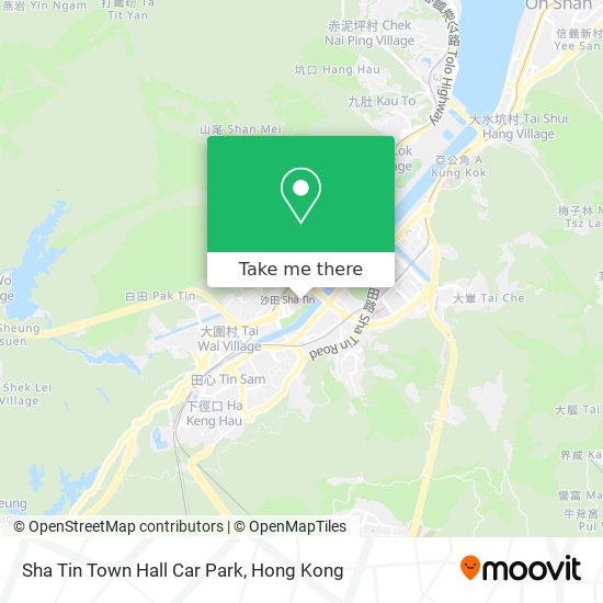 Sha Tin Town Hall Car Park地圖