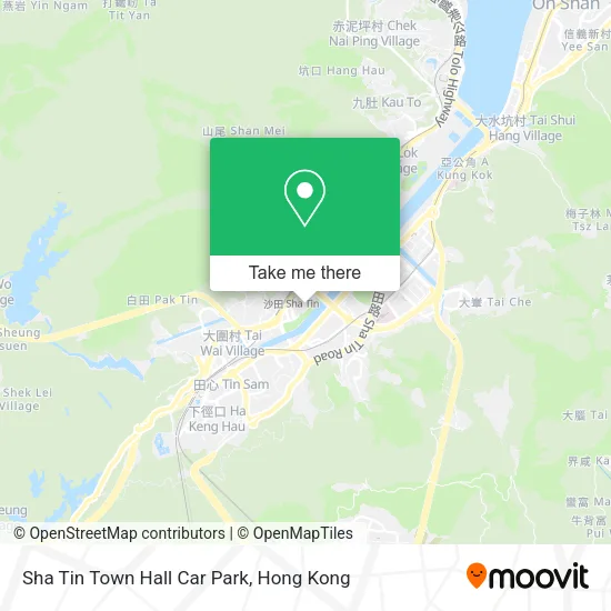Sha Tin Town Hall Car Park地圖