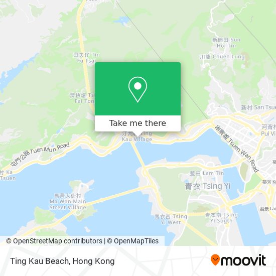 Ting Kau Beach map