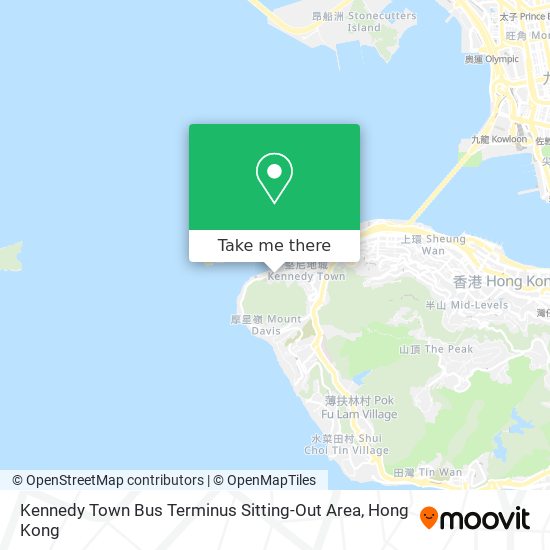 Kennedy Town Bus Terminus Sitting-Out Area map