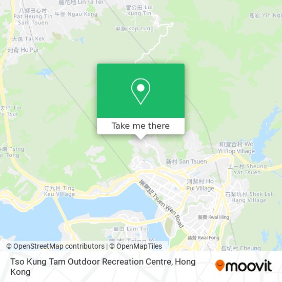 Tso Kung Tam Outdoor Recreation Centre map