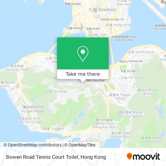 Bowen Road Tennis Court Toilet map