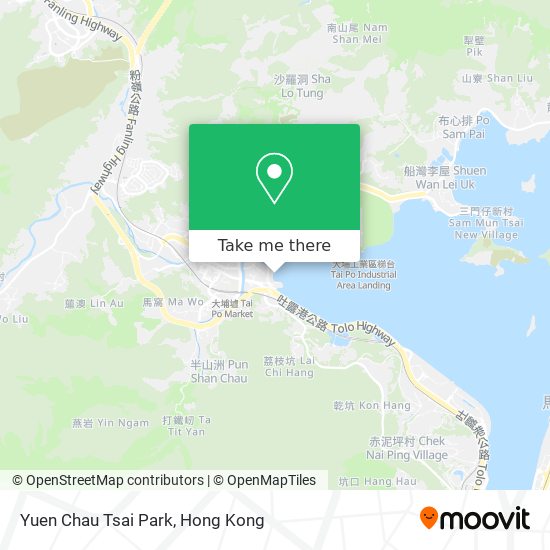 Yuen Chau Tsai Park map