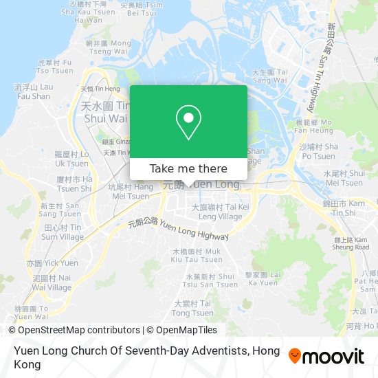 Yuen Long Church Of Seventh-Day Adventists map