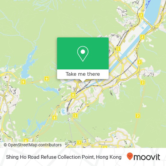 Shing Ho Road Refuse Collection Point map