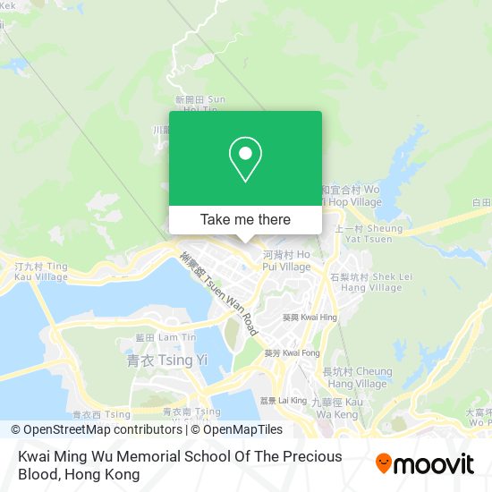 Kwai Ming Wu Memorial School Of The Precious Blood map