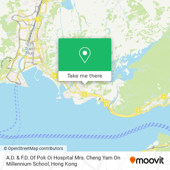 A.D. & F.D. Of Pok Oi Hospital Mrs. Cheng Yam On Millennium School map