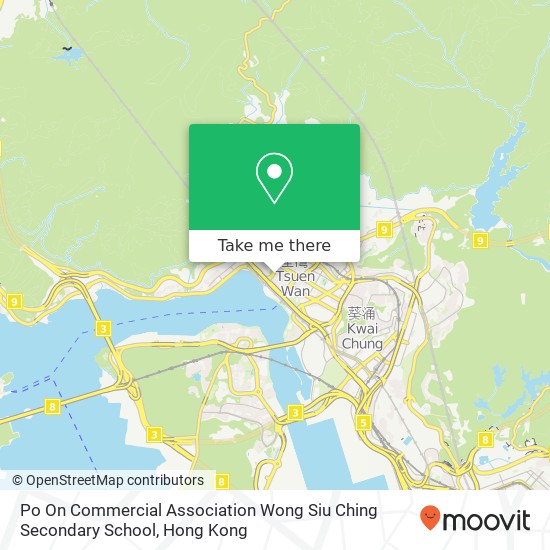 Po On Commercial Association Wong Siu Ching Secondary School map