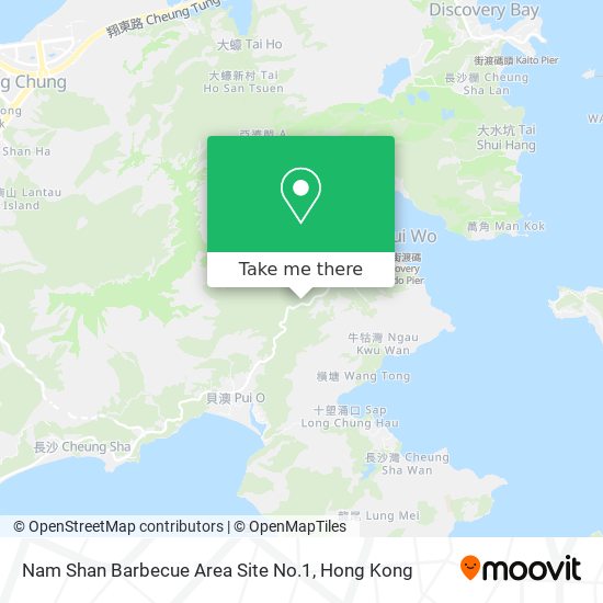 Nam Shan Barbecue Area Site No.1 map