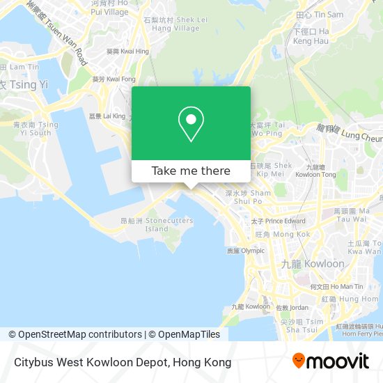 Citybus West Kowloon Depot map