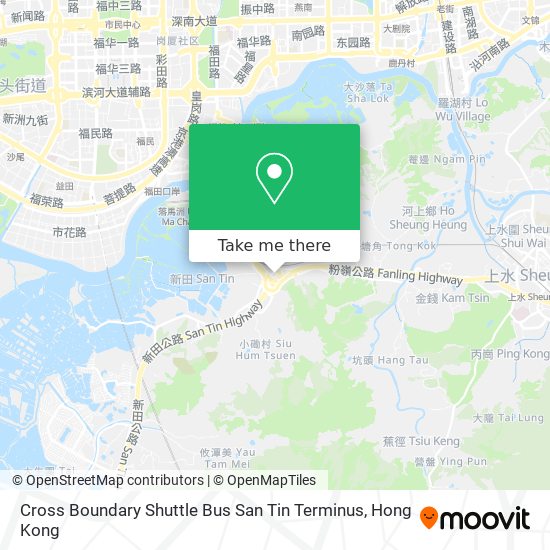 Cross Boundary Shuttle Bus San Tin Terminus地圖