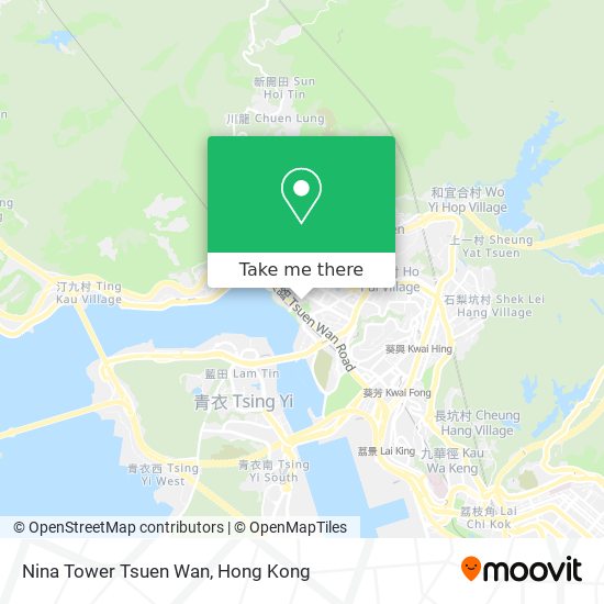 Nina Tower  Tsuen Wan map