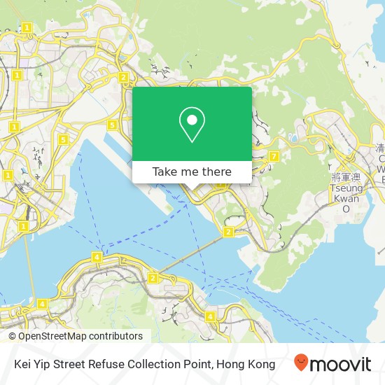 Kei Yip Street Refuse Collection Point map