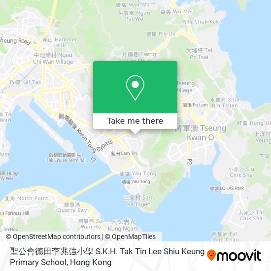 聖公會德田李兆強小學 S.K.H. Tak Tin Lee Shiu Keung Primary School map