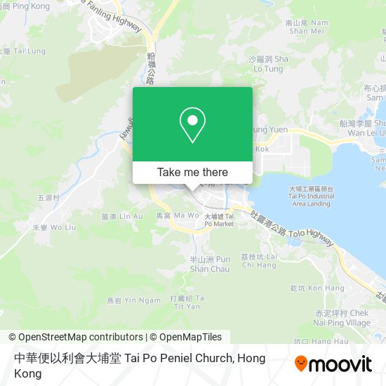 中華便以利會大埔堂 Tai Po Peniel Church map