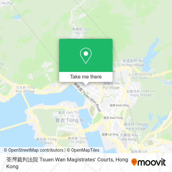 荃灣裁判法院 Tsuen Wan Magistrates' Courts map