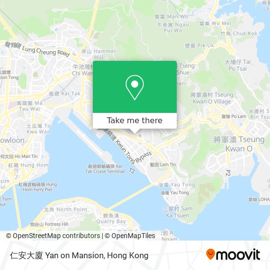 仁安大廈 Yan on Mansion map