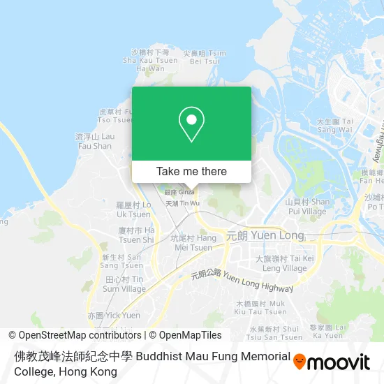 佛教茂峰法師紀念中學 Buddhist Mau Fung Memorial College map