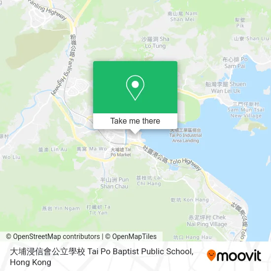 大埔浸信會公立學校 Tai Po Baptist Public School地圖