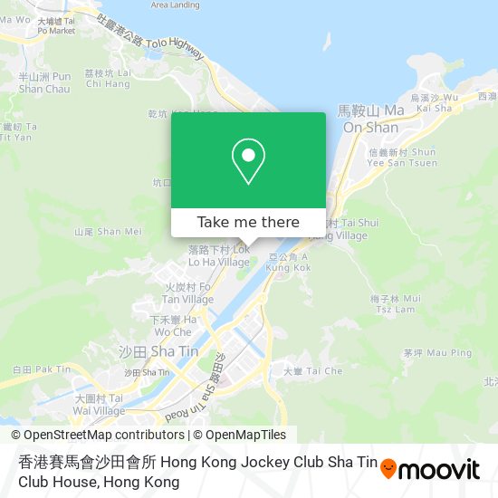 香港賽馬會沙田會所 Hong Kong Jockey Club Sha Tin Club House地圖