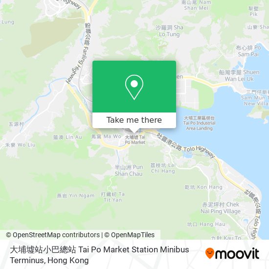 大埔墟站小巴總站 Tai Po Market Station Minibus Terminus map