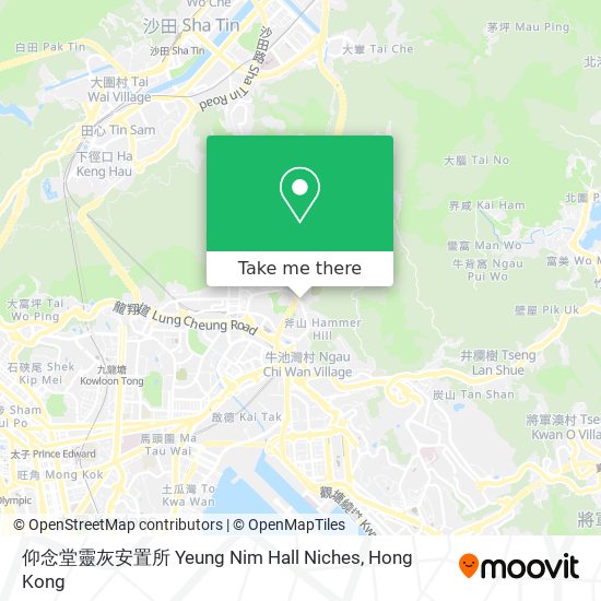 仰念堂靈灰安置所 Yeung Nim Hall Niches map