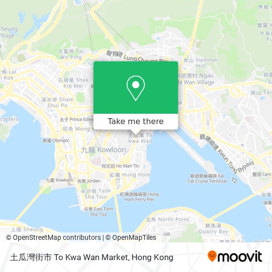 土瓜灣街市 To Kwa Wan Market map