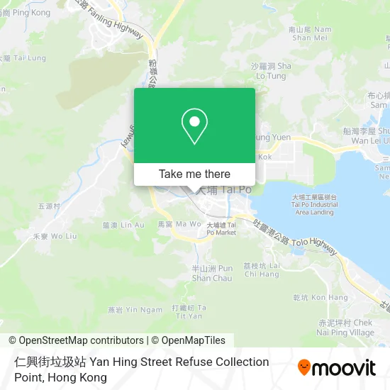 仁興街垃圾站  Yan Hing Street Refuse Collection Point地圖