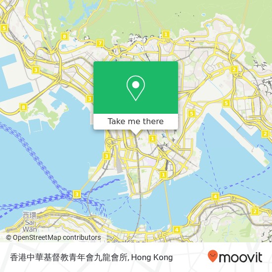 香港中華基督教青年會九龍會所 map