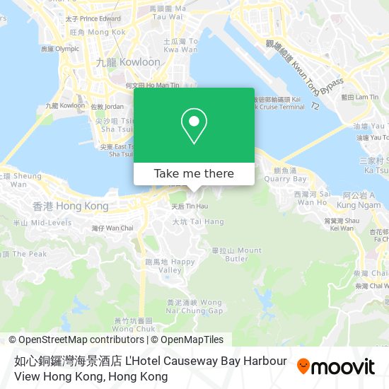 如心銅鑼灣海景酒店 L'Hotel Causeway Bay Harbour View Hong Kong map