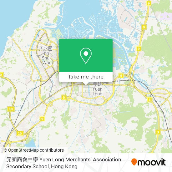 元朗商會中學 Yuen Long Merchants' Association Secondary School map