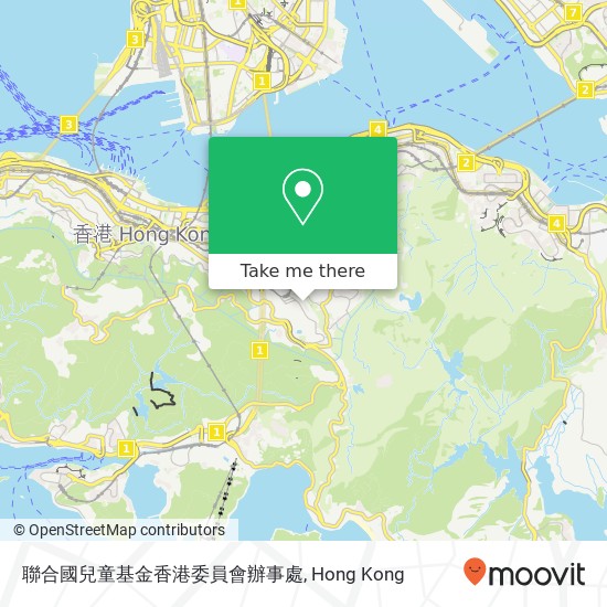 聯合國兒童基金香港委員會辦事處 map