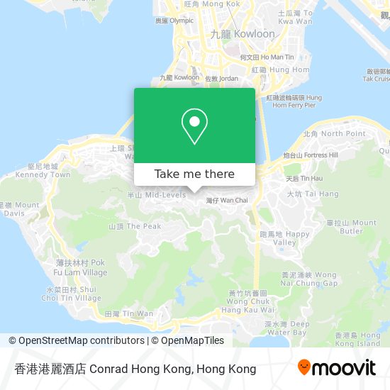 香港港麗酒店 Conrad Hong Kong map